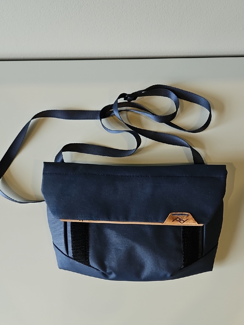 Peak Design Field Pouch - Navy Crossbody Bag with Tan Accent